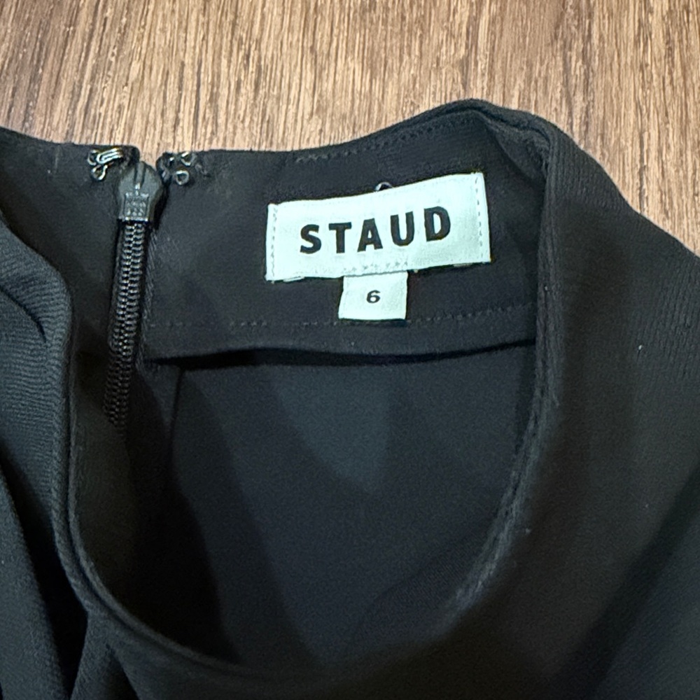 STAUD Effie Dress In Black Stardust - Picture 6 of 8